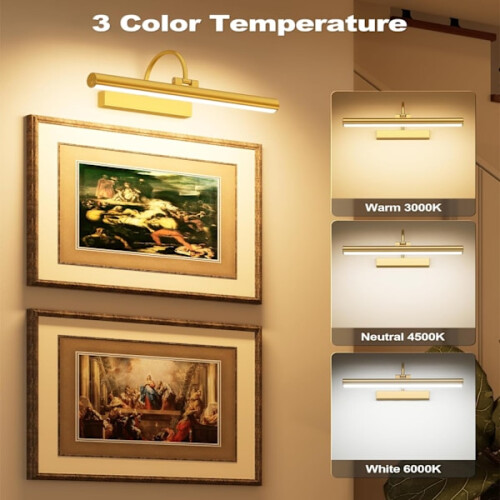 Lampe de tableau rechargeable noire à intensité variable 3 couleurs 2