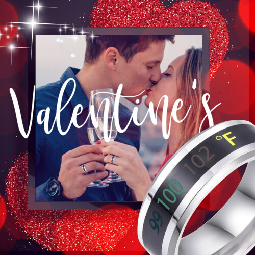 Yuehao Smart Titanium Ring with Temperature Display 1