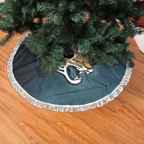 Saia para árvore de Natal Jaguars, 30, 36 e 48 polegadas, time de futebol americano 1