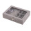 Smyckeslåda i sammet med genomskinligt lock, grå 5