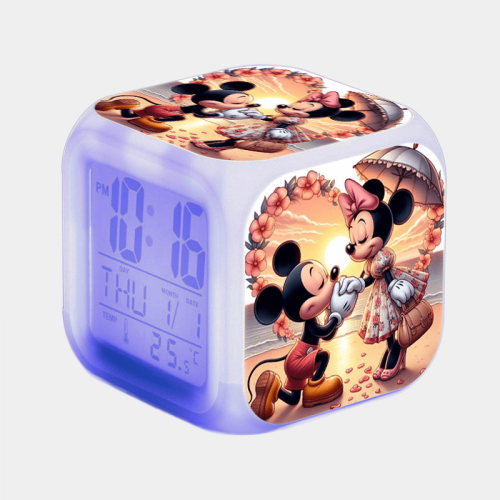 HANNTAOO Kinder-Digitalwecker mit Mickey-Mouse-Muster