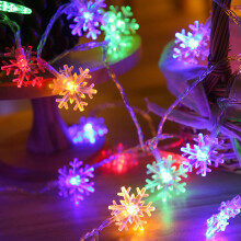 Świąteczne dekoracje z lampkami choinkowymi Snowflake 10m i 100 diodami LED