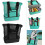 Bolso de playa de malla con compartimento isotérmico negro 2