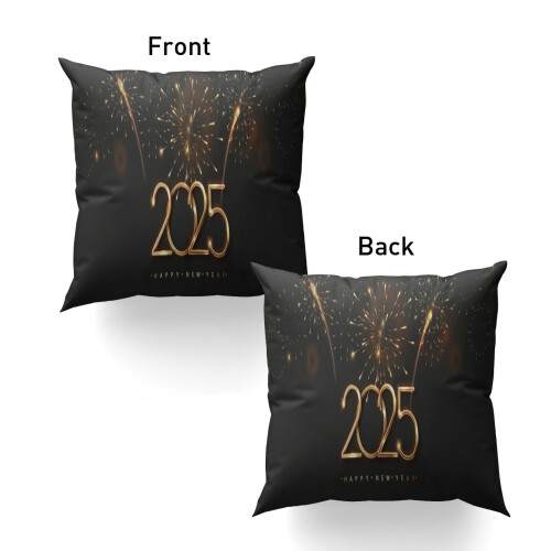 Nytår 2025 pudebetræk 20x20 tommer