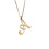 YUEHAO gold clavicle necklace with initial pendant 1