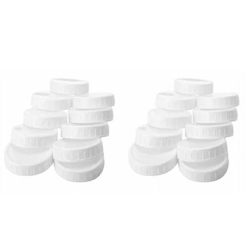 Capace de plastic pentru borcane Mason de 86 mm, 20 buc.