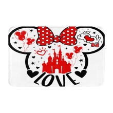 Tapis de porte Mickey Mouse antidérapant et lavable 51 x 80 cm