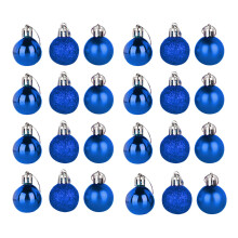 Boules décoratives en plastique pour sapin de Noël, 3 cm, lot de 24.