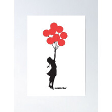 Banksy Balloon Girl Art Print Frame