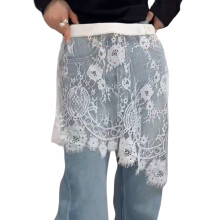 Gelaagdheid Fake Top Lower Sweep Shirt Halve lengte rok-Wit