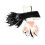 2-teilige, gemütliche Fünf-Finger-Plüschhandschuhe,-schwarz weiß 1