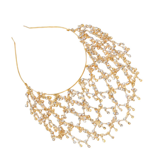 Haarkette mit glänzenden Strasssteinen, Styling-Accessoire,-Gold