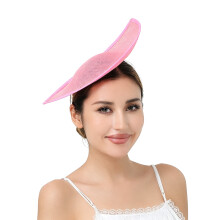 Fascinator Base Derby Hat For DIY Wedding Hair Accessories-pink