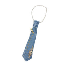 Uniform Punk Tie for Senior High School Uniform Pre-Tied Metal