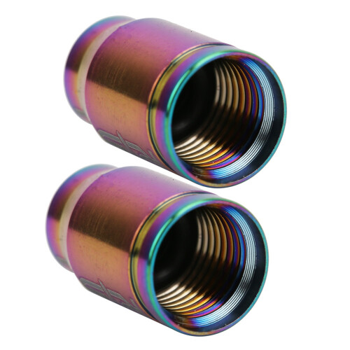 2 Pack Titanium Bike Valve Dust Caps 2