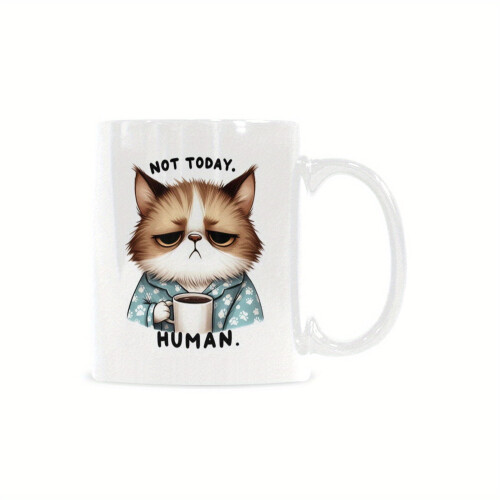 Mug en céramique à motif chat, 325 ml (11 oz).