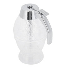 Dispensador de miel con soporte, forma de panal, 1 unidad.