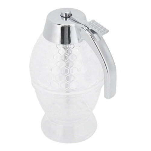 Distributeur de miel avec support, forme nid d'abeille, 1 pièce