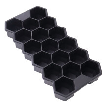 Formas de gelo de silicone em formato de favo de mel com 17 células, inodoras.