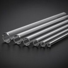 Pailles en verre réutilisables transparentes 6 mm x 20 cm