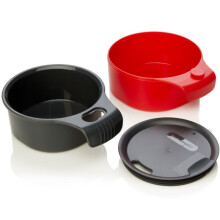 Tasse isotherme double mode ROUGE/GRIS