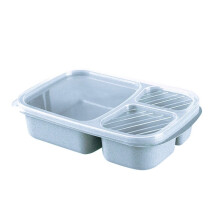 Yummi Gear bento box s deliacou priečkou z pšeničnej slamy, severská modrá