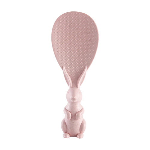 Cuillère à riz antiadhésive LOOPSUN en forme de lapin, blanche
