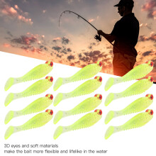 50 Silicone Fishing Lures, Paddle Tail
