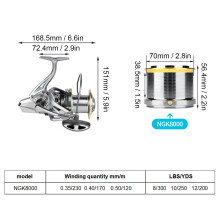 4.8:1 Anchor Fishing Spinning Reel