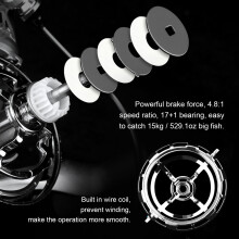 4.8:1 Spinning Reel 6mm Spindle