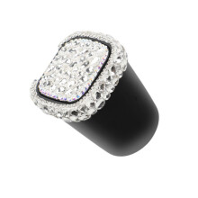 Elegante LED-verlichte asbak met blauwe LED-verlichting-Wit