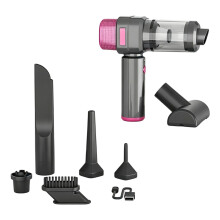 Portable Handheld Vacuum Cleaner Low Noise Cleaning Tool-Gray