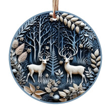 Harliver Blue Snowman Christmas Ornament 3 inch