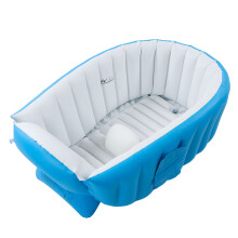 Aufblasbare Babybadewanne 98x64x28 cm Blau mit Pumpe