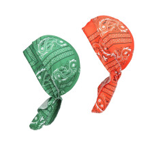 Unisex Pirate Costume Hat Adjustable Pirate Hat-orangegreen