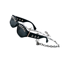 Stylish Spiked Sunglasses for Girls Boys Photo Props-Black