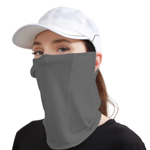 Breathable Quick Drying Sports Face Mask Adjustable-Dark Grey