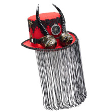 Casquette supérieure unisexe de style gothique avec-Rouge