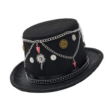 Steam Gothic Top Hat Adjustable Size Lightweight Travel Hat