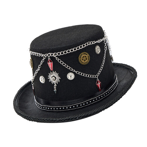 Steam Gothic Top Hat Adjustable Size Lightweight Travel Hat