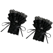 Nails Art Wrist Covers Breathable Lace Photography Prop-Black