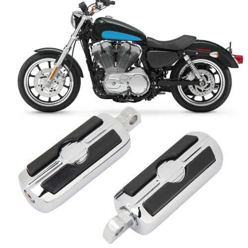 Fußpedale Motorrad Paar verchromt einstellbar 10mm