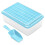 Forma de gelo com tampa e compartimento para armazenamento, azul, 55 cubos 1