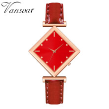 Damen-Freizeituhr mit Quarzwerk und Lederarmband (1 Stück)