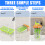 Double Spout Water Bottle with Straw and Easy Remove Ice-Green 6