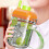 Double Spout Water Bottle with Straw and Easy Remove Ice-Green 7