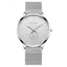 Heren quartzhorloge met slanke meshband (1 stuk)
