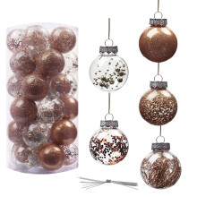 Moocorvic Christmas Ball Ornaments 30 pcs Red Gold Silver