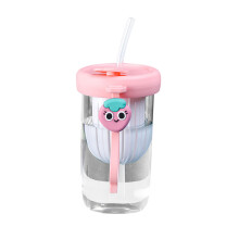 Gourde Begine Kids en plastique 500 ml avec paille