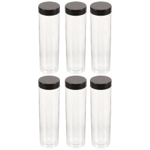 Bouteilles d'eau transparentes pratiques, lot de 6